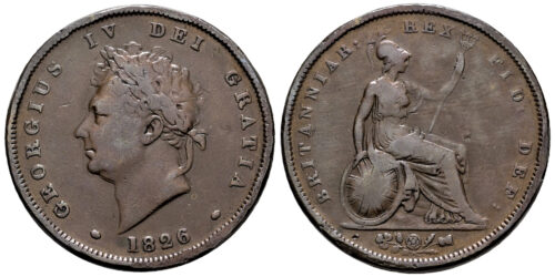 INGLATERRA 1 PENIQUE 1826 JORGE IV