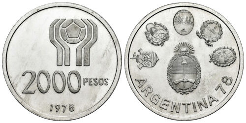 ARGENTINA 2000 PESOS 1978 MUNDIAL DE FUTBOL
