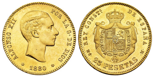 ALFONSO XII  25 PESETAS 1880