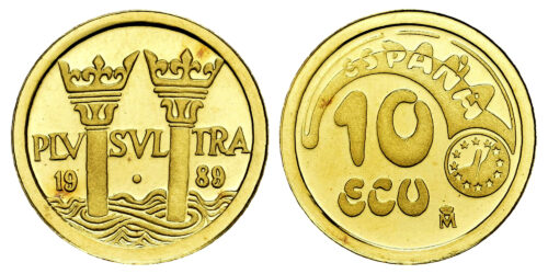 ESPAÑA 10 ECUS 1989 COLUMNAS DE HERCULES