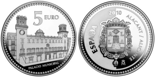 ESPAÑA 5 EUROS 2010 CIUDADES DE ESPAÑA - ALICANTE