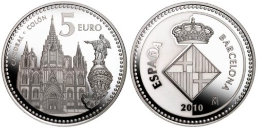 ESPAÑA 5 EUROS 2010 CIUDADES DE ESPAÑA - BARCELONA