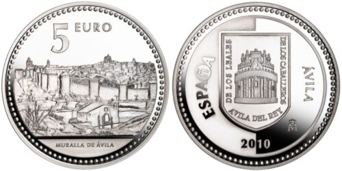 ESPAÑA 5 EUROS 2010 CIUDADES DE ESPAÑA - AVILA