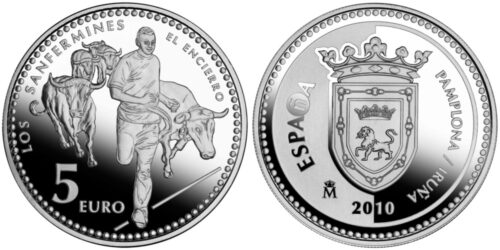 ESPAÑA 5 EUROS 2010 CIUDADES DE ESPAÑA - PAMPLONA
