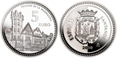 ESPAÑA 5 EUROS 2010 CIUDADES DE ESPAÑA - SANTANDER