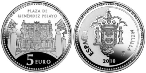 ESPAÑA 5 EUROS 2010 CIUDADES DE ESPAÑA - MELILLA