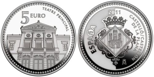 ESPAÑA 5 EUROS 2011 CIUDADES DE ESPAÑA - CASTELLON DE LA PLANA