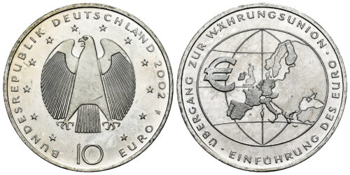 ALEMANIA 10 EUROS 2002 F INSTAURACION DEL EURO