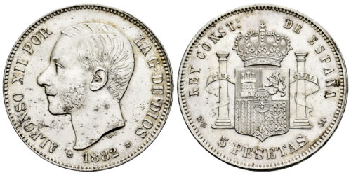 ALFONSO XII  5 PESETAS 1882