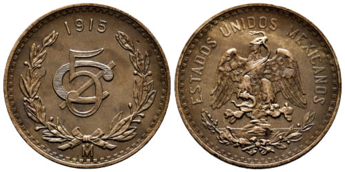 MEXICO 5 CENTAVOS 1915