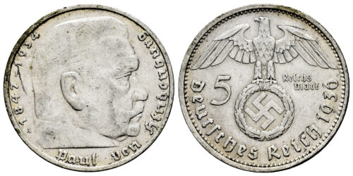 ALEMANIA (TERCER REICH) 5 REICHSMARK 1936 A