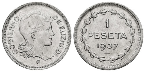 GUERRA CIVIL; EUZKADI 1 PESETA 1937