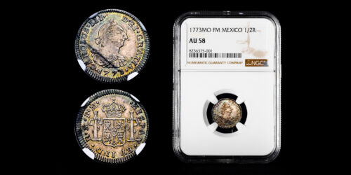 CARLOS III  1/2 REAL 1773 MEXICO FM