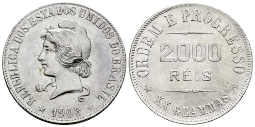BRASIL 2000 REIS 1908