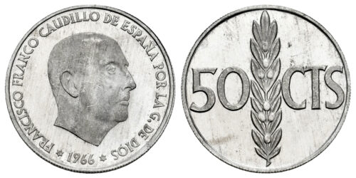 ESTADO ESPAÑOL 50 CENTIMOS 1966*19-75