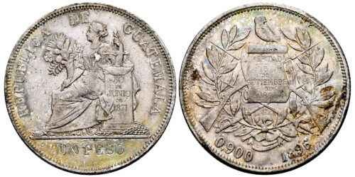 GUATEMALA 1 PESO 1896