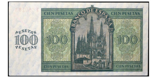 ESTADO ESPAÑOL 100 PESETAS 1936 BURGOS - Imagen 2
