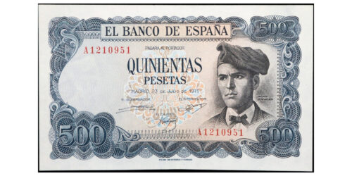ESTADO ESPAÑOL 500 PESETAS 1971 VERDAGUER