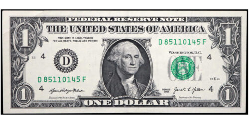 BILLETE; USA 1 DOLAR 2021 CLEVELAND