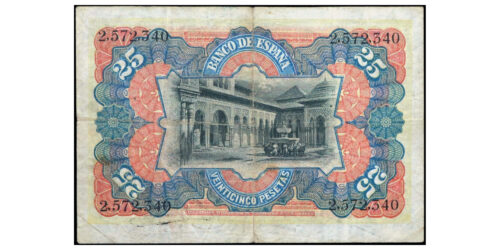 Alternative view of ALFONSO XIII  25 PESETAS 1907