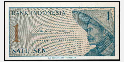BILLETE; INDONESIA 1 SEN 1964
