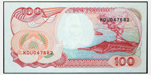 Alternative view of BILLETE; INDONESIA 100 RUPIAS 1992