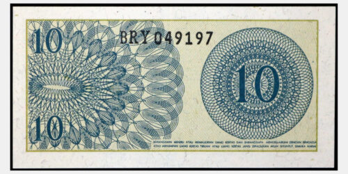 BILLETE; INDONESIA 10 SEN 1964 - Imagen 2
