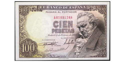 ESTADO ESPAÑOL 100 PESETAS 1946 GOYA