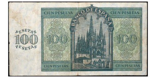 Alternative view of ESTADO ESPAÑOL 100 PESETAS 1936 BURGOS
