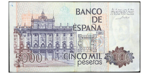 JUAN CARLOS I  5000 PESETAS 1979 PALACIO REAL DE MADRID - Imagen 2