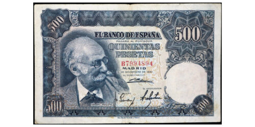 ESTADO ESPAÑOL 500 PESETAS 1951 MARIANO BENLLIURE