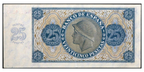 ESTADO ESPAÑOL 25 PESETAS 1936 BURGOS - Imagen 2
