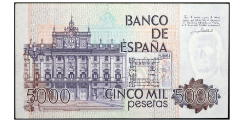 JUAN CARLOS I  5000 PESETAS 1979 PALACIO REAL DE MADRID - Imagen 2