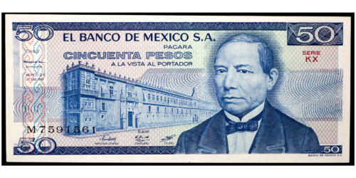 BILLETE; MEXICO 50 PESOS 1981 JUAREZ