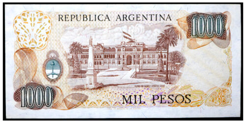 Alternative view of BILLETE; ARGENTINA 1000 PESOS ND (1976-1983)