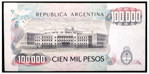 BILLETE; ARGENTINA 100000 PESOS ND (1979-83) - Imagen 2