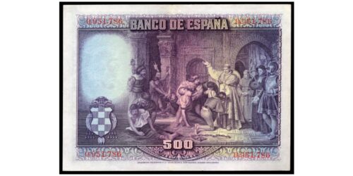 Alternative view of ALFONSO XIII  500 PESETAS 1928 CARDENAL CISNEROS