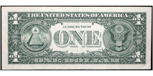Alternative view of BILLETE; USA 1 DOLAR 1995 SAN LUIS