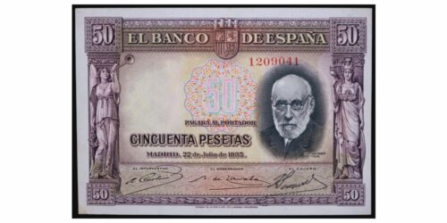 II REPUBLICA 50 PESETAS 1935 RAMON Y CAJAL