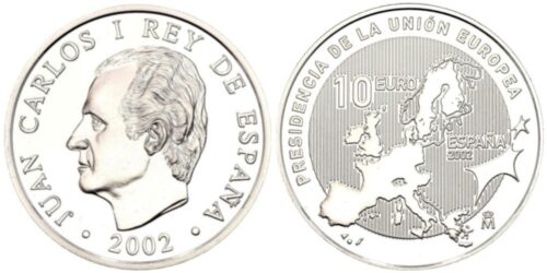 Alternative view of ESPAÑA 10 EUROS 2002 PRESIDENCIA DE LA UNION EUROPEA