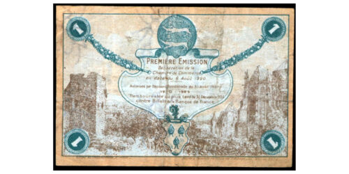 Alternative view of BILLETE; FRANCIA 1 FRANCO 1920