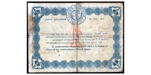 Alternative view of BILLETE; FRANCIA 1 FRANCO 1917