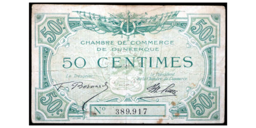 BILLETE; FRANCIA 50 CENTIMES ND (1914-1925)