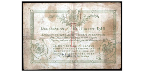 Alternative view of BILLETE; FRANCIA 1 FRANCO 1916