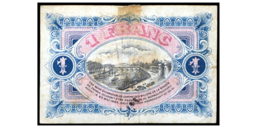 Alternative view of BILLETE; FRANCIA 1 FRANCO 1920