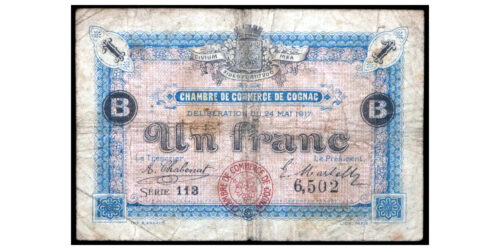 BILLETE; FRANCIA 1 FRANCO 1917