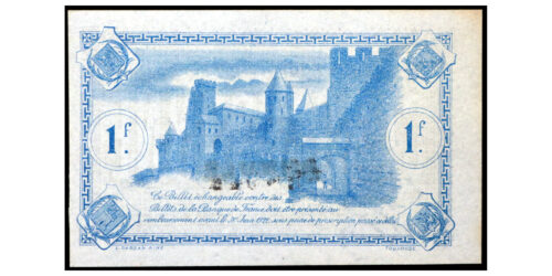 Alternative view of BILLETE; FRANCIA 1 FRANCO 1917