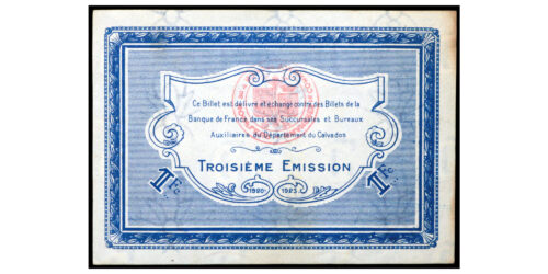 Alternative view of BILLETE; FRANCIA 1 FRANCO ND (1920-1923)