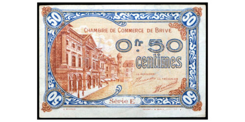 BILLETE; FRANCIA 50 CENTIMES ND (1914-1922)