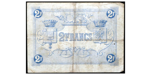 Alternative view of BILLETE; FRANCIA 2 FRANCOS 1920